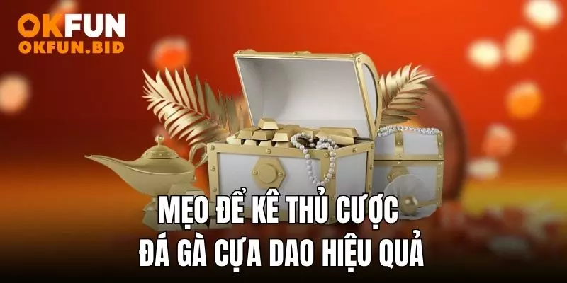 Mẹo để kê thủ cược đá gà cựa dao hiệu quả